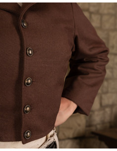 Peary-Piratenjacke aus Baumwolle, braun 2
