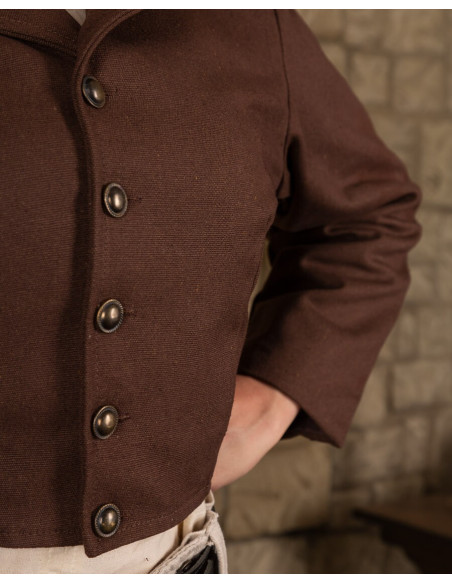 Peary-Piratenjacke aus Baumwolle, braun