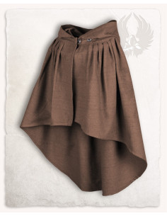 Capa medieval corta de algodón modelo Niko, marrón