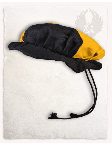 Lansquenet huurling baret, model Joerg, zwart-geel