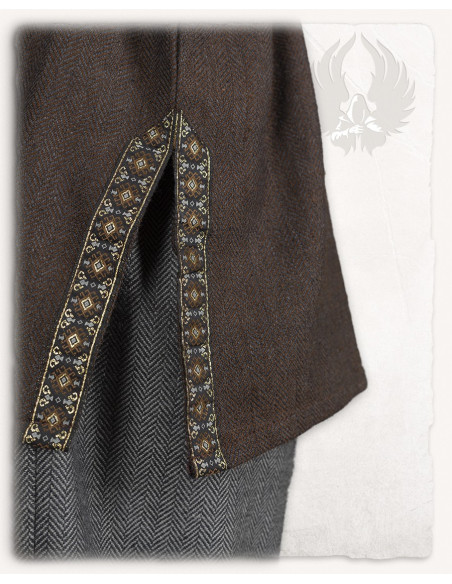 Middeleeuwse tuniek visgraatpatroon...