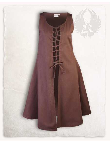 Vestido medieval marrón modelo Leandra