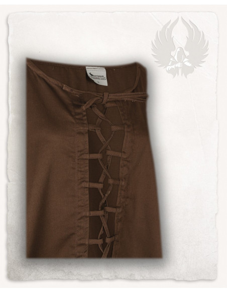 Brun middelalderlig kjole model Leandra