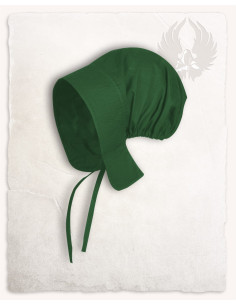 Middeleeuwse boerenmuts model Greta, groene kleur