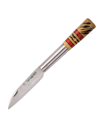 Navaja Artesanal Taramundi, madera de boj decorada (16,3 cm.) ⚔️  Tienda-Medieval