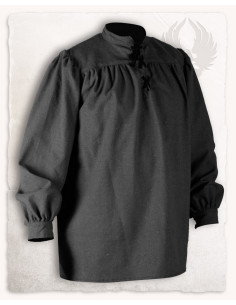 Camisa medieval de lazos modelo Ansgar, color negro 2