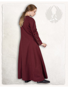 Middelalderlig kjole model Jovina, bordeaux 2