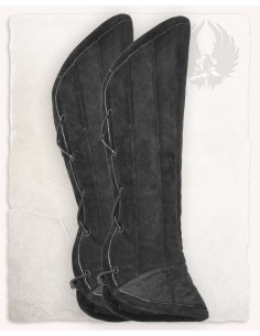 Grebas medievales en gamuza modelo Leopold, negro