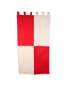 Gevierteltes Banner aus schwerer Baumwolle, 160 x 75 cm....