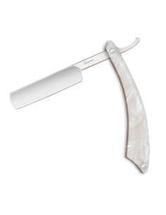 Barbera-Rasierer, Griff aus Perlmuttimitat, 28,70 cm.