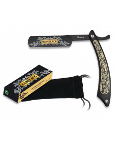 Navaja barbera RainBlack, hoja 13,7 cm.