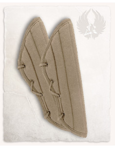 Gepolsterte mittelalterliche Armbinden Modell Leopold, creme