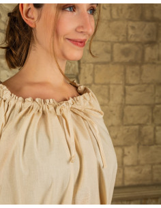 Interiør middelaldertunika model Ursula, cremefarvet 2