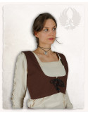 Corpiño medieval en algodón marrón modelo Annabelle