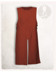Túnica medieval de algodón modelo Carl, color rojo