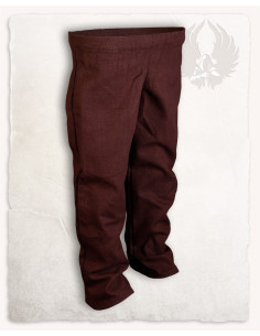 Middelalderlige brune bomuldsbukser Niko model (128 cm.)