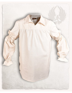 Middeleeuws overhemd in creme katoen model Tilly 2