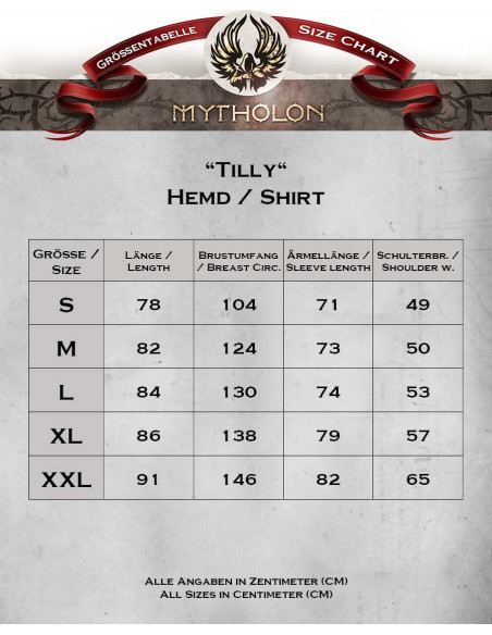 Camisa medieval en algodón crema...