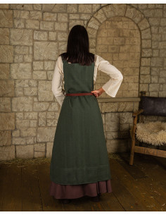 Kleid im Schürzenstil, Modell Lientje, grün 2