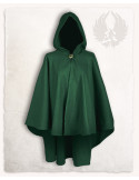 Capa medieval corta en lana verde modelo Kim
