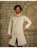 Túnica medieval en algodón crema modelo Gadaric