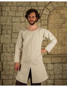 Middeleeuwse tuniek in creme katoenen Gadarisch model