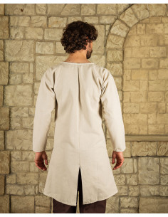 Middeleeuwse tuniek in creme katoenen Gadarisch model 2