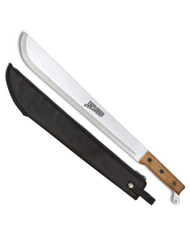 Machete Cortacañas Acero Inox. con Funda de Nylon Cuchillo Táctico