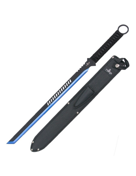 Tredje H0068 taktisk machete, sort-blå klinge