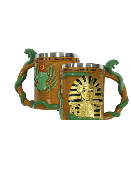 Taza Egipcia Tutankamon, decorativa...