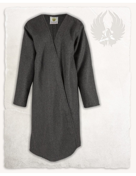Túnica medieval cruzada de lana gris,... Túnica medieval cruzada de lana gris,...