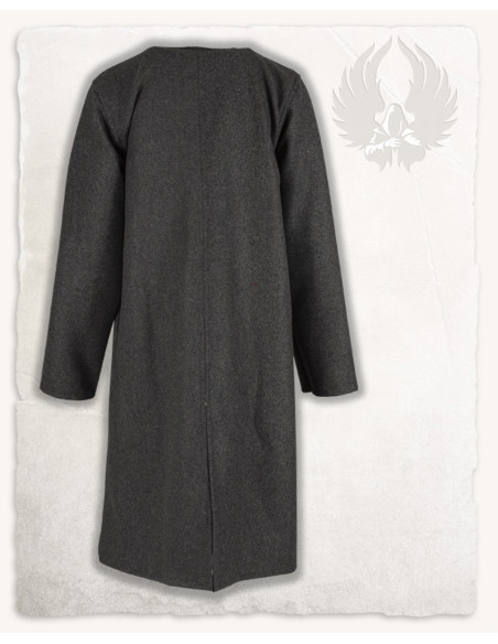 Túnica medieval cruzada de lana gris,... Túnica medieval cruzada de lana gris,...