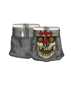 Borrelglas Skull Templar Cross, decoratief (1 stuk)