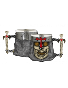 Templer-Kreuz-Totenkopfbecher, dekorativ (1 Stück)
