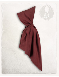 Capa medieval corta de algodón modelo Niko, burdeos 2