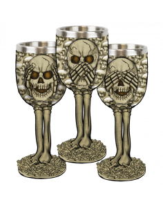 Copa tres calaveras, decorativa (1 unidad)