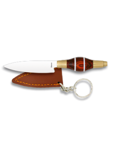 Cuchillo Canario llavero, mango madera estamina