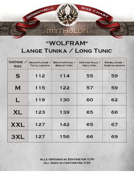 Túnica medieval larga en algodón... Túnica medieval larga en algodón...