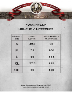 Mittelalterliche Baumwollreithose Wolfram-Modell 2
