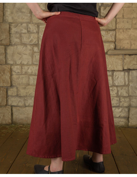 Falda medieval en algodón burdeos... Falda medieval en algodón burdeos...