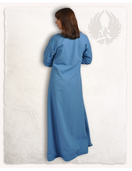 Vestido medieval en algodón azul...