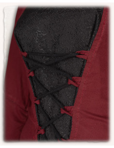 Vestido medieval burdeos-negro modelo Ophelia 2