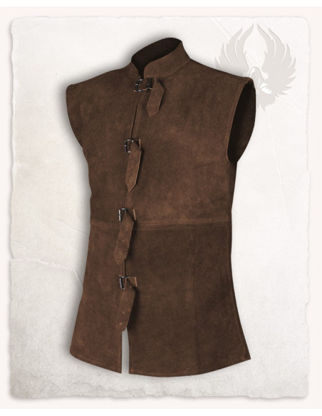 Brun ruskindsvest Orthello model