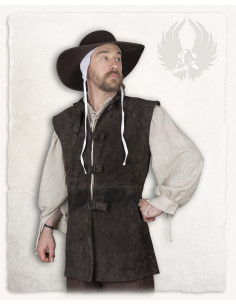 Bruin suède vest model Orthello 2