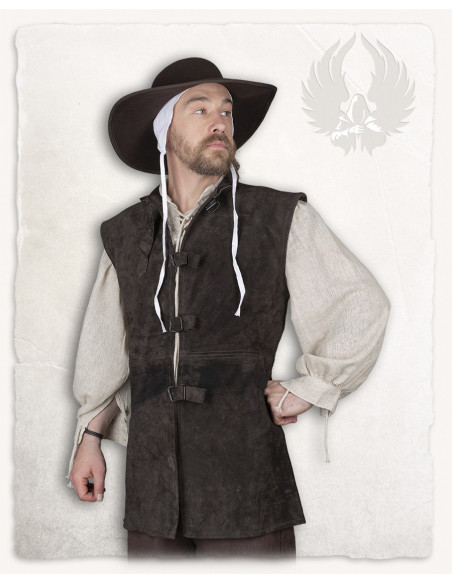 Bruin suède vest model Orthello