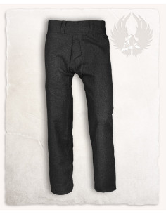 Pantalones medieval en algodón negro Ranulf