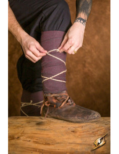 Winingas enroscadas vikingas, color Gris-Burdeos 2