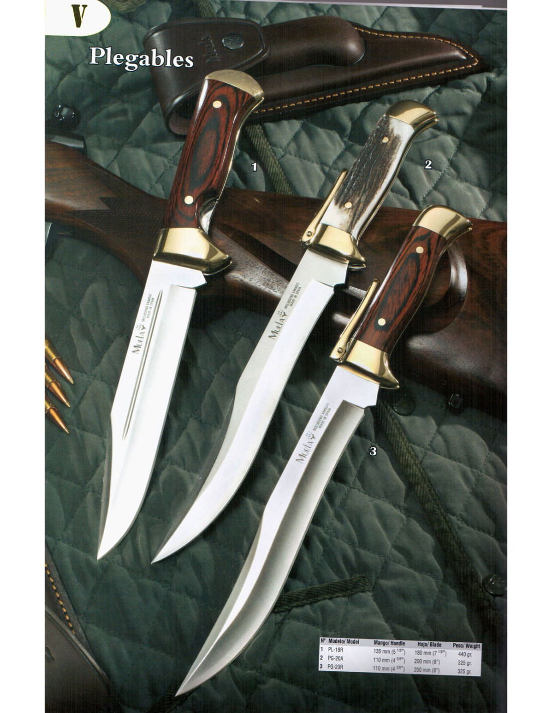 Cuchillos de caza plegables de Muela ⚔️ Tienda-Medieval