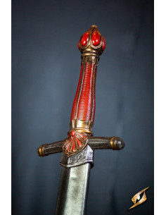 Espada medieval de látex modelo Dualist empuñadura roja... 2