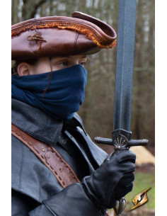 Middeleeuws latexzwaard Dualist model ivoorwit gevest (LARP) 2